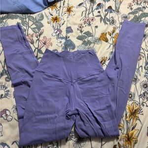 Purple High-Waisted Leggings